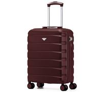 Flight Knight Lightweight Travel Suitcase 55x40x20cm | Hard Shell Carry On Luggage with Aluminum Telescopic Handle, 8 Wheels & TSA Lock | Approved for Ryanair Priority, TUI & 60+ Airlines