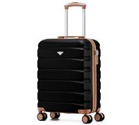 Flight Knight Lightweight Travel Suitcase 55x40x20cm | Hard Shell Carry On Luggage with Aluminum Telescopic Handle, 8 Wheels & TSA Lock | Approved for Ryanair Priority, TUI & 60+ Airlines