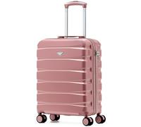 Flight Knight Lightweight Travel Suitcase 55x40x20cm | Hard Shell Carry On Luggage with Aluminum Telescopic Handle, 8 Wheels & TSA Lock | Approved for Ryanair Priority, TUI & 60+ Airlines