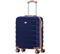 Flight Knight Lightweight Travel Suitcase 55x40x20cm | Hard Shell Carry On Luggage with Aluminum Telescopic Handle, 8 Wheels & TSA Lock | Approved for Ryanair Priority, TUI & 60+ Airlines