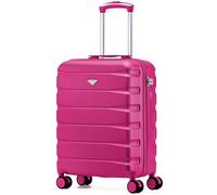Flight Knight Lightweight Travel Suitcase 55x40x20cm | Hard Shell Carry On Luggage with Aluminum Telescopic Handle, 8 Wheels & TSA Lock | Approved for Ryanair Priority, TUI & 60+ Airlines