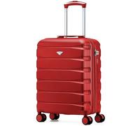 Flight Knight Lightweight Travel Suitcase 55x40x20cm | Hard Shell Carry On Luggage with Aluminum Telescopic Handle, 8 Wheels & TSA Lock | Approved for Ryanair Priority, TUI & 60+ Airlines
