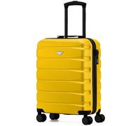 Flight Knight Lightweight Travel Suitcase 55x40x20cm | Hard Shell Carry On Luggage with Aluminum Telescopic Handle, 8 Wheels & TSA Lock | Approved for Ryanair Priority, TUI & 60+ Airlines