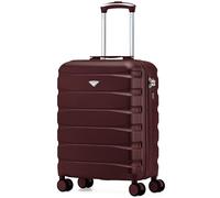 Flight Knight Lightweight Travel Suitcase 55x40x20cm | Hard Shell Carry On Luggage with Aluminum Telescopic Handle, 8 Wheels & TSA Lock | Approved for Ryanair Priority, TUI & 60+ Airlines