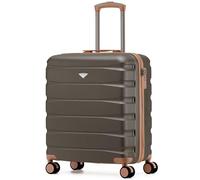 Flight Knight Lightweight Travel Suitcase 56x45x25cm | Hard Shell Carry On Luggage with Aluminum Telescopic Handle, 8 Wheel & TSA Lock | Approved for British Airways, Jet2 & EasyJet Overhead Bag
