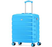 Flight Knight Lightweight Travel Suitcase 56x45x25cm | Hard Shell Carry On Luggage with Aluminum Telescopic Handle, 8 Wheel & TSA Lock | Approved for British Airways, Jet2 & EasyJet Overhead Bag