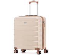 Flight Knight Lightweight Travel Suitcase 56x45x25cm | Hard Shell Carry On Luggage with Aluminum Telescopic Handle, 8 Wheel & TSA Lock | Approved for British Airways, Jet2 & EasyJet Overhead Bag
