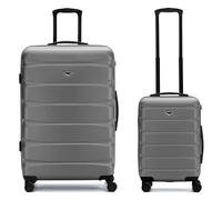 Flight Knight Luggage Sets TSA Lock Silent Double Spinner Wheels Suitcase With Case Maximum Carry On Bag Size For Virgin & South West Approved Airlines( 4 Piece Set (18"/24"/27"/31"),Charcoal )