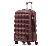 Flight Knight Medium 25" Hard Shell Bubble Design Check-in Suitcase Hold Luggage Bag - Medium 25" - Burgundy
