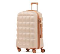 Flight Knight Medium 25" Hard Shell Bubble Design Check-in Suitcase Hold Luggage Bag - Medium 25" - Cream / Tan