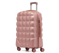 Flight Knight Medium 25" Hard Shell Bubble Design Check-in Suitcase Hold Luggage Bag - Medium 25" - Rose Gold