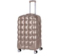 Flight Knight Medium 25" Hard Shell Bubble Design Check-in Suitcase Hold Luggage in Light Beige | Size: Cabin Flight Knight Light Beige Cabin
