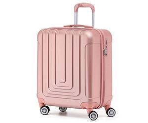 Flight Knight Premium Hard Shell Lightweight Cabin Suitcase - 8 Spinner Wheels - Built-in TSA Lock & USB Port - Luggage Approved for Airlines Including easyJet Large Cabin - 56x45x25cm