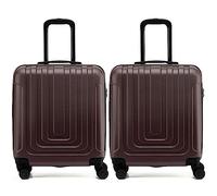 Flight Knight Premium Set of 2 Lightweight Cabin Suitcase - 8 Spinner Wheels - Built-in Side Lock & USB Port - Luggage Approved for easyJet Flexi Fare Overhead Carry On - 56x45x25cm