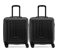 Flight Knight Premium Set of 2 Lightweight Cabin Suitcase - 8 Spinner Wheels - Built-in TSA Lock & USB Port - Luggage Approved for easyJet Flexi Fare Overhead Carry On - 56x45x25cm