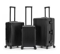 Flight Knight Premium Travel Suitcase - 8 Spinner Wheels - Built-in TSA Lock Lightweight Aluminium Frame, ABS Hard Shell Carry on Check in Luggage Highly Durable - Approved for Over 100 Airlines