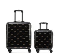 Flight Knight Set of 2-8 Wheel Hard Case Suitcases - Side Lock - Cabin & Check-in Large Sizes - easyJet, British Airways, Ryanair, Jet 2 Approved
