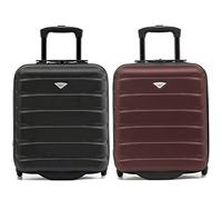 Flight Knight Set of 2 Lightweight 2 Wheel ABS Hard Case Suitcases Cabin Carry On Hand Luggage Approved for Over 100 Airlines Including British Airways, Ryanair & easyJet Approved Free Carry On