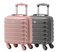 Flight Knight Set of 2 Lightweight 4 Wheel ABS Hard Case Suitcases Cabin Carry On Hand Luggage Approved for Over 100 Airlines Including easyJet & Maximum Size for Vueling & Wizz Air 40x30x20cm