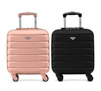 Flight Knight Set of 2 Lightweight 4 Wheel ABS Hard Case Suitcases Cabin Carry On Hand Luggage Approved for Over 30 Airlines British Airways, easyJet & Maximum Size for Virgin Atlantic 56x36x23cm