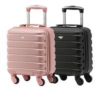 Flight Knight Set of 2 Lightweight 4 Wheel ABS Hard Case Suitcases Cabin Carry On Hand Luggage Approved for Over 100 Airlines Including easyJet & Maximum Size for Vueling & Wizz Air 40x30x20cm