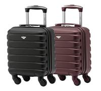 Flight Knight Set of 2 Lightweight 4 Wheel ABS Hard Case Suitcases Cabin Carry On Hand Luggage Approved for Over 100 Airlines Including easyJet & Maximum Size for Vueling & Wizz Air 40x30x20cm