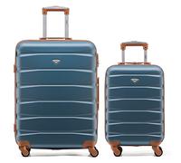 Flight Knight Set of 2 Premium Suitcases - Extra Stong Lightweight Luggage - Hardcase Suitcases with 4 Wheels & Built in Lock - (Set of 2 S+L)