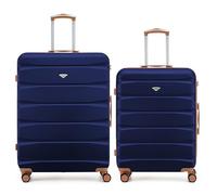 Flight Knight Set of 2 Premium Suitcases - Extra Stong Lightweight Luggage - Hardcase Suitcases with 4 Wheels & Built in Lock - (Set of 2 L+XL)