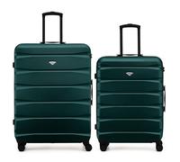 Flight Knight Set of 2 Premium Suitcases - Extra Stong Lightweight Luggage - Hardcase Suitcases with 4 Wheels & Built in Lock - (Set of 2 L+XL)