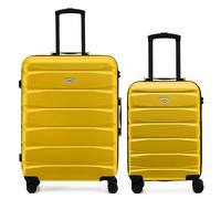 Flight Knight Set of 2 Premium Suitcases - Extra Stong Lightweight Luggage - Hardcase Suitcases with 4 Wheels & Built in Lock - (Set of 2 S+L)