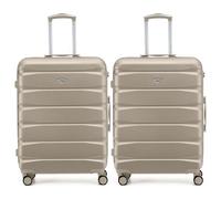 Flight Knight Set of 2 Premium Suitcases - Extra Stong Lightweight Luggage - Hardcase Suitcases with 4 Wheels & Built in Lock - (Set of 2 L+L)
