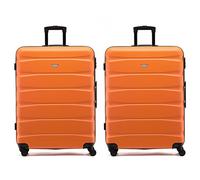 Flight Knight Set of 2 Premium Suitcases - Extra Stong Lightweight Luggage - Hardcase Suitcases with 4 Wheels & Built in Lock - (Set of 2 XL+XL)