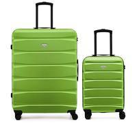 Flight Knight Set of 2 Premium Suitcases - Extra Stong Lightweight Luggage - Hardcase Suitcases with 4 Wheels & Built in Lock - (Set of 2 S+XL)