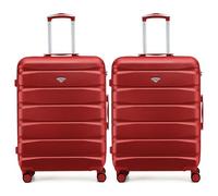 Flight Knight Set of 2 Premium Suitcases - Extra Stong Lightweight Luggage - Hardcase Suitcases with 4 Wheels & Built in Lock - (Set of 2 L+L)
