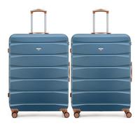 Flight Knight Set of 2 Premium Suitcases - Extra Stong Lightweight Luggage - Hardcase Suitcases with 4 Wheels & Built in Lock - (Set of 2 XL+XL)