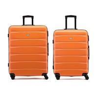 Flight Knight Set of 2 Premium Suitcases - Extra Stong Lightweight Luggage - Hardcase Suitcases with 4 Wheels & Built in Lock - (Set of 2 L+XL)