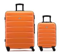 Flight Knight Set of 2 Premium Suitcases - Extra Stong Lightweight Luggage - Hardcase Suitcases with 4 Wheels & Built in Lock - (Set of 2 S+XL)