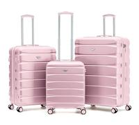 Flight Knight Set of 3 ABS Hard Shell Travel Suitcase | 55cm Carry-on Ryanair Priority, TUI Compliant with Medium & Large Check-in Luggage| Lightweight, Durable 8-Wheel Spinner | TSA Lock