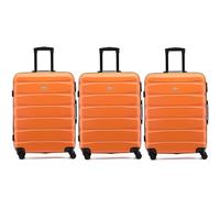 Flight Knight Set of 3 Large 29" Check in Premium Suitcases - Extra Stong Lightweight Luggage - Travel Bag Hardcase Suitcases with 4 Wheels & Lock - 80x59x32cm