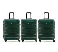 Flight Knight Set of 3 Medium 25" Check in Premium Suitcases - Extra Stong Lightweight Luggage - Travel Bag Hardcase Suitcases with 4 Wheels & Lock - 70x52x27cm
