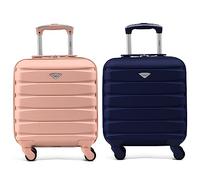 Flight Knight Suitcase Set of 2 Lightweight 4 Wheel ABS Hard Case Carry On Hand Luggage Approved for Over 100 Airlines Including British Airways, Ryanair & easyJet Approved Free Carry On 45x36x20cm