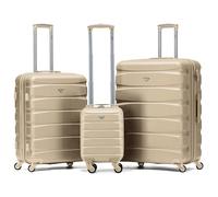 Flight Knight Suitcase Sets 3 Piece, Large Suitcase, Lightweight Extra Large Suitcase, 40x20x25 Ryanair Underseat Cabin Bag, Carry On Suitcase,Hand Luggage, for Over 100 Airlines,EasyJet, Jet2