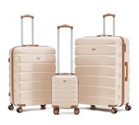 Flight Knight Suitcase Sets 3 Piece, Large Suitcase, Lightweight Extra Large Suitcase, 40x20x25 Ryanair Underseat Cabin Bag, Carry On Suitcase,Hand Luggage, for Over 100 Airlines,EasyJet, Jet2