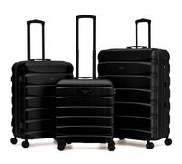 Flight Knight Suitcase Sets 3 Piece, Large Suitcase, Lightweight Extra Large Suitcase,56x45x25 EasyJet Cabin Bag, Maximum Size for Jet2, British Airways Carry On Suitcase,Hand Luggage Bag