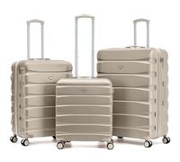 Flight Knight Suitcase Sets 3 Piece, Large Suitcase, Lightweight Extra Large Suitcase,56x45x25 EasyJet Cabin Bag, Maximum Size for Jet2, British Airways Carry On Suitcase,Hand Luggage Bag