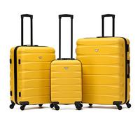 Flight Knight Suitcase Sets 3 Piece, Large Suitcase, Lightweight Extra Large Suitcase, Cabin Suitcase 55x40x20 Ryanair Priority Carry On,Hand Luggage Approved for Over 60 Airlines Like EasyJet, Jet2