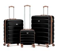 Flight Knight Suitcase Sets 3 Piece, Large Suitcase, Lightweight Extra Large Suitcase, Easyjet Cabin Bag 45x36x20 cm Underseat Carry On, Hand Luggage Approved for 100 Airlines Including BA, Ryanair