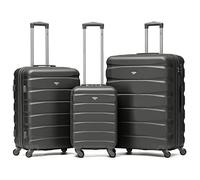 Flight Knight Suitcase Sets 3 Piece, Large Suitcase, Lightweight Extra Large Suitcase, KML 55x35x25 Cabin Luggage, Carry On Suitcase Approved for 35 Airlines - EasyJet, Maximum Size for Air France