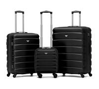 Flight Knight Suitcase Sets 3 Piece, Large Suitcase, Lightweight Extra Large Suitcase, Wizz Air Cabin Bag 40x30x20, Carry On Suitcase for Over 100 Airlines - Maximum Size for Vueling