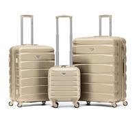 Flight Knight Suitcase Sets 3 Piece, Large Suitcase, Lightweight Extra Large Suitcase, Wizz Air Cabin Bag 40x30x20, Carry On Suitcase for Over 100 Airlines - Maximum Size for Vueling